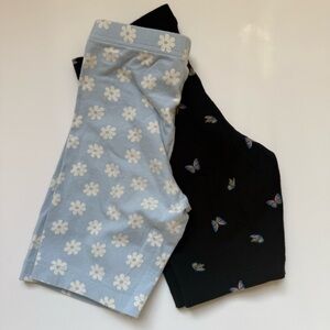 Old Navy girls Light blue and black biker shorts  size M